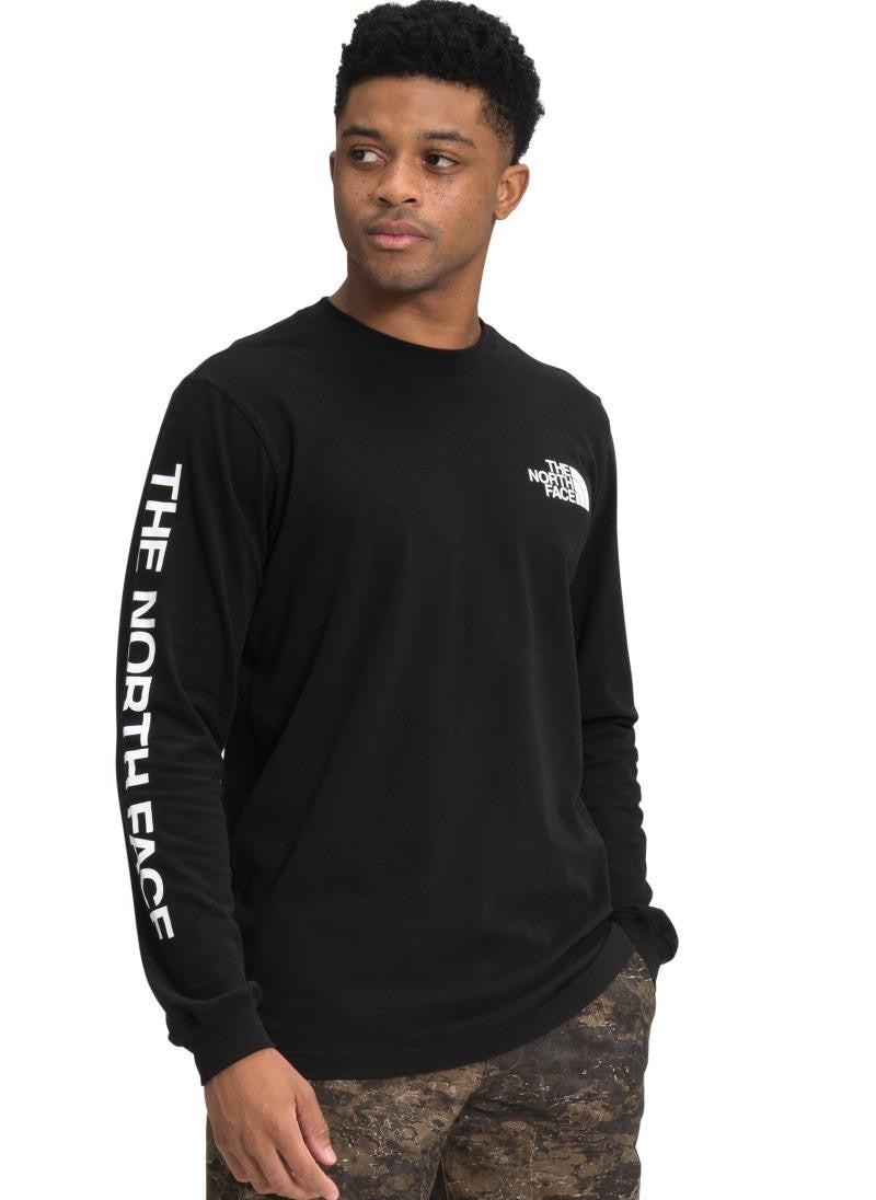 TNF Sleeve Hit LS Tee - Mens - tnf black / tnf white 1