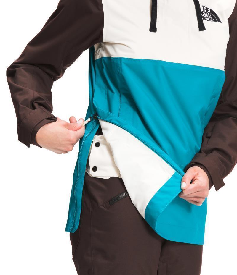 Tanager Jacket - Womens - Gardenia White / Deep Brown / Enamel Blue 7