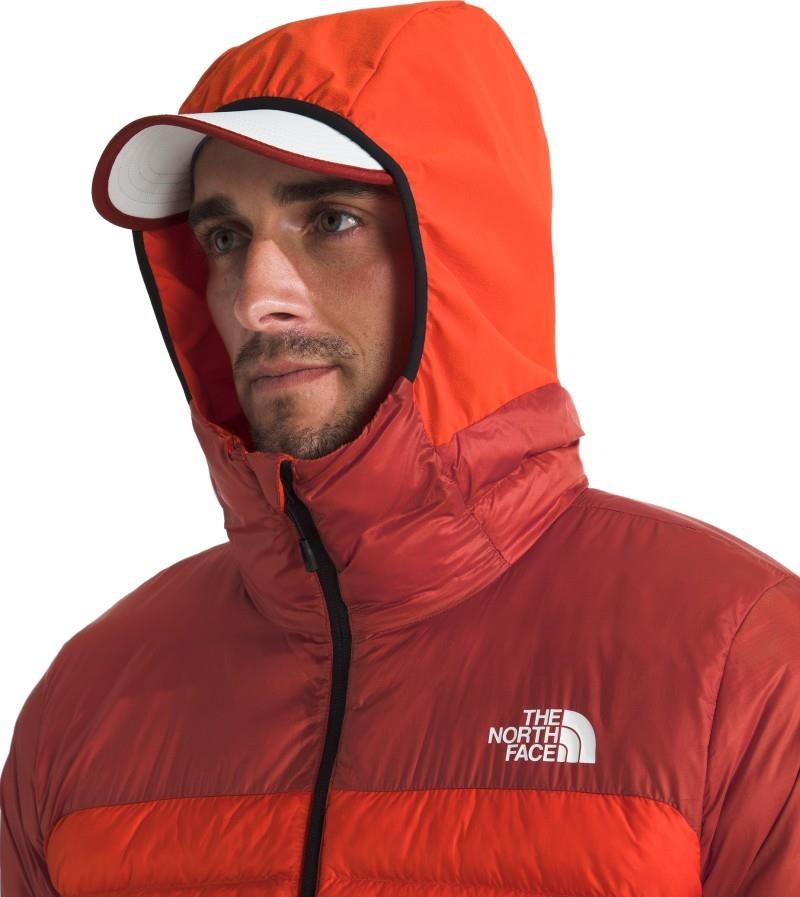 Terra Peak Hybrid Hoodie - Mens - lava red / iron clay 1