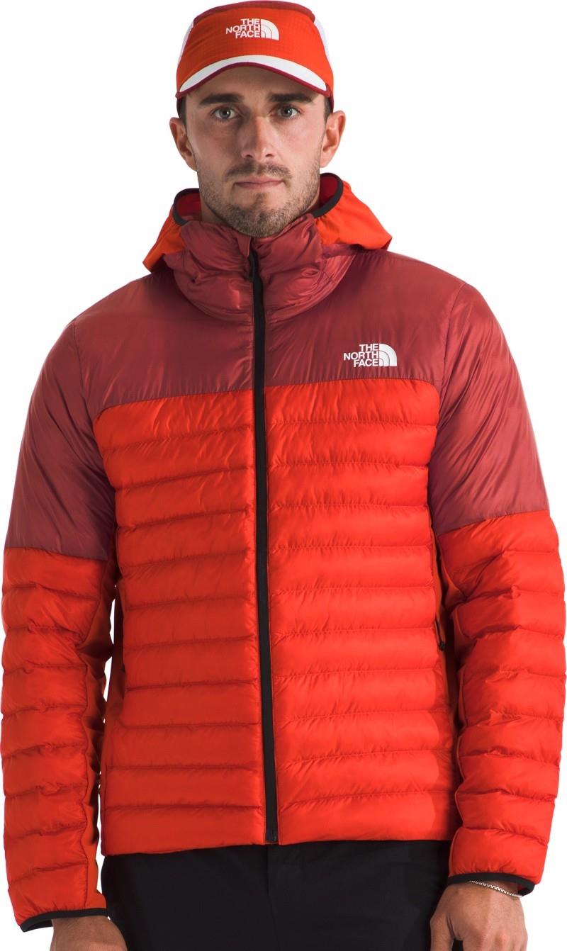 Terra Peak Hybrid Hoodie - Mens - lava red / iron clay 1
