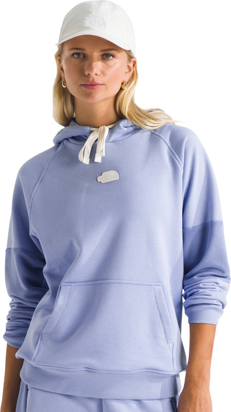 Terry Relaxed Hoodie - Womens - purple mint 1
