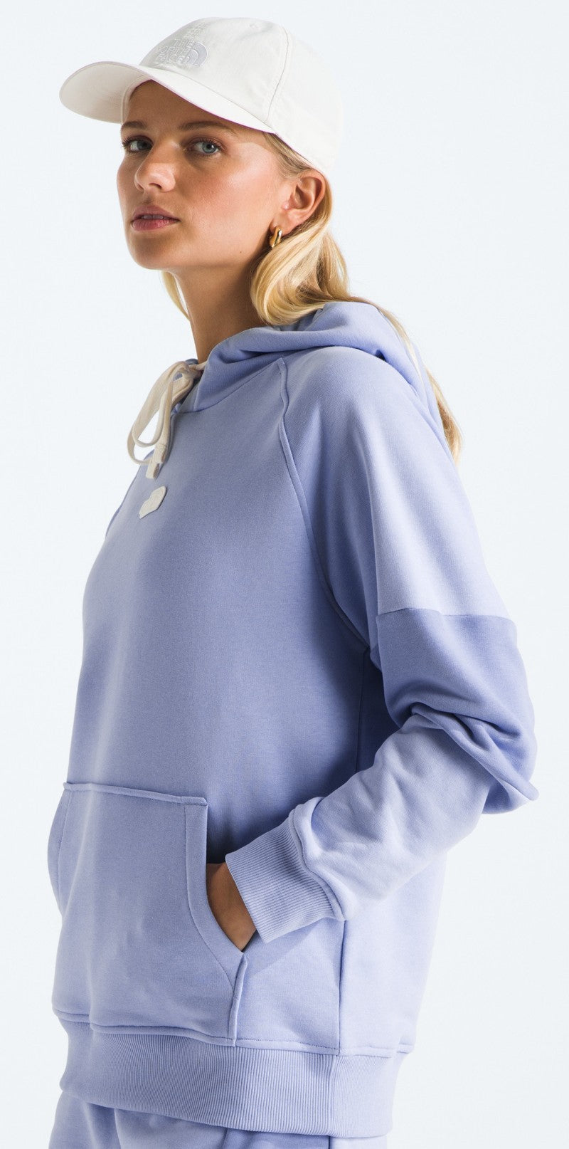 Terry Relaxed Hoodie - Womens - purple mint 1
