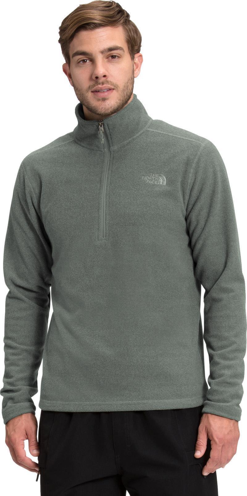 Textured Cap Rock 1/4 Zip - Mens - agave green 1
