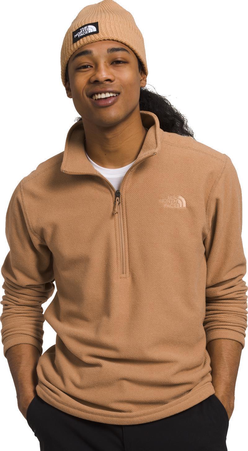 Textured Cap Rock 1/4 Zip - Mens - almond butter 1