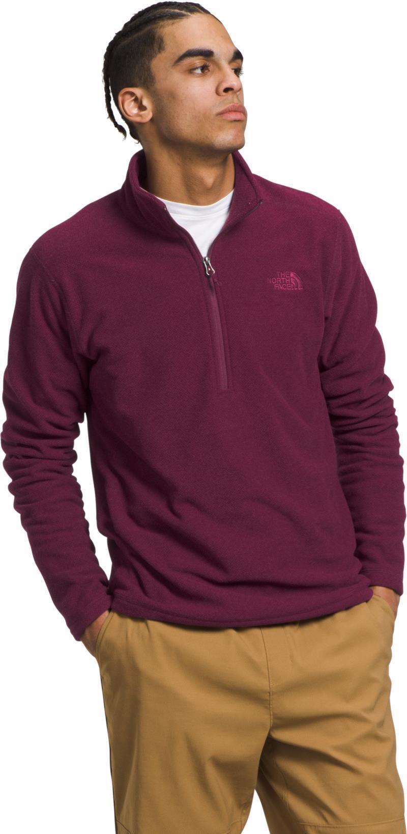 Textured Cap Rock 1/4 Zip - Mens - boysenberry 1