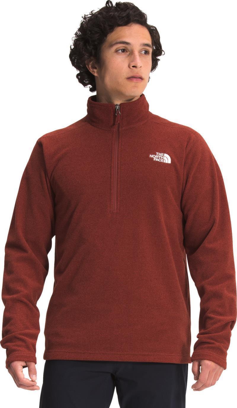 Textured Cap Rock 1/4 Zip - Mens - brick house red 1