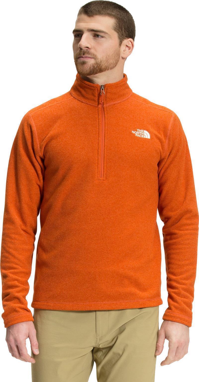Textured Cap Rock 1/4 Zip - Mens - burnt ochre 1