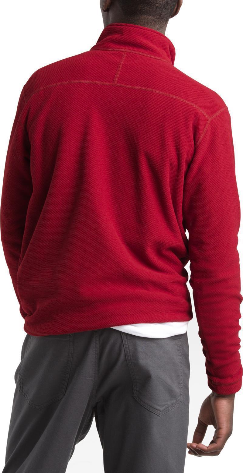 Textured Cap Rock 1/4 Zip - Mens - cardinal red 1