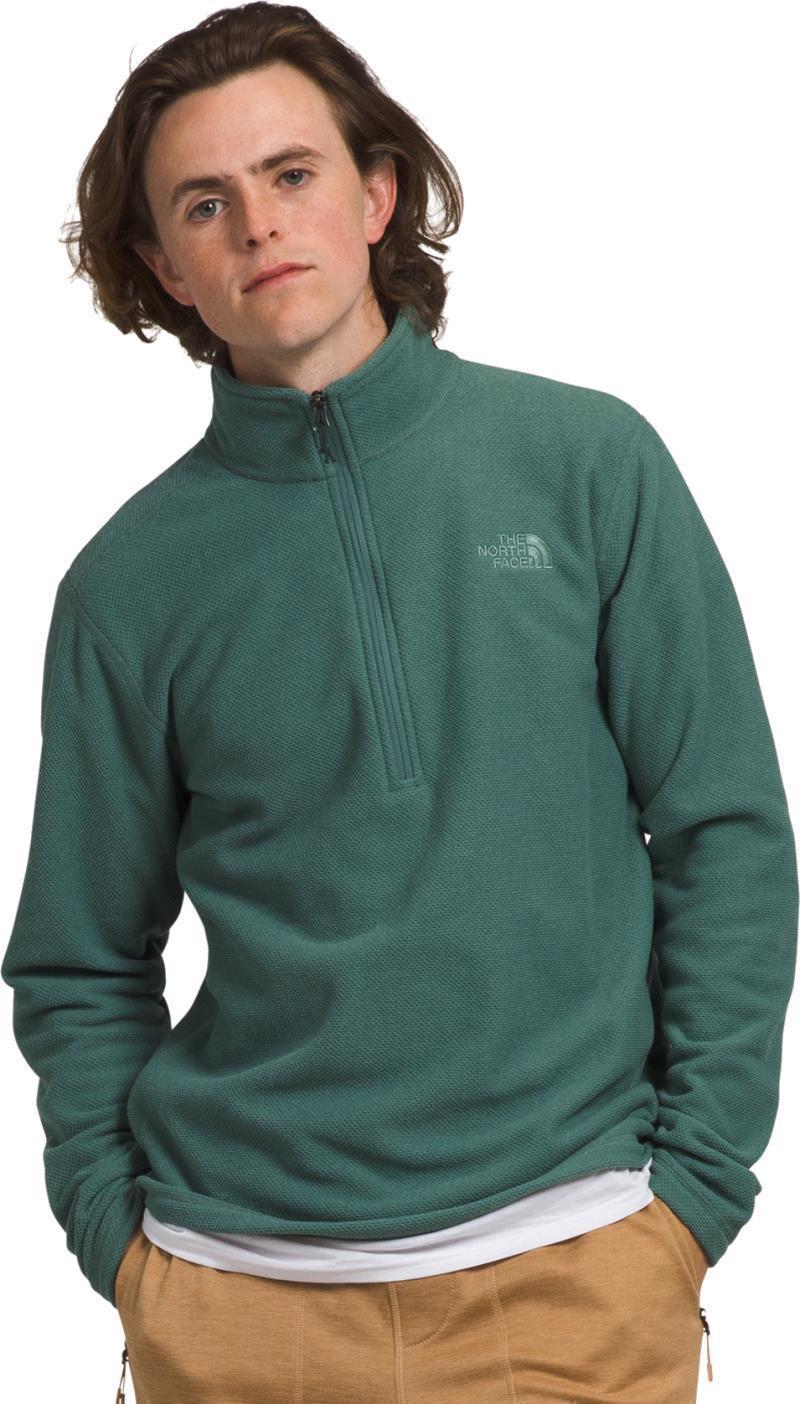 Textured Cap Rock 1/4 Zip - Mens - dark sage heather 1