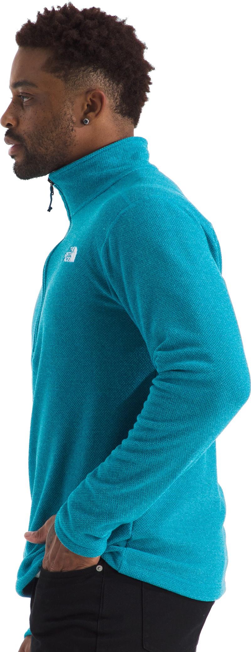 Textured Cap Rock 1/4 Zip - Mens - dusk blue heather 1