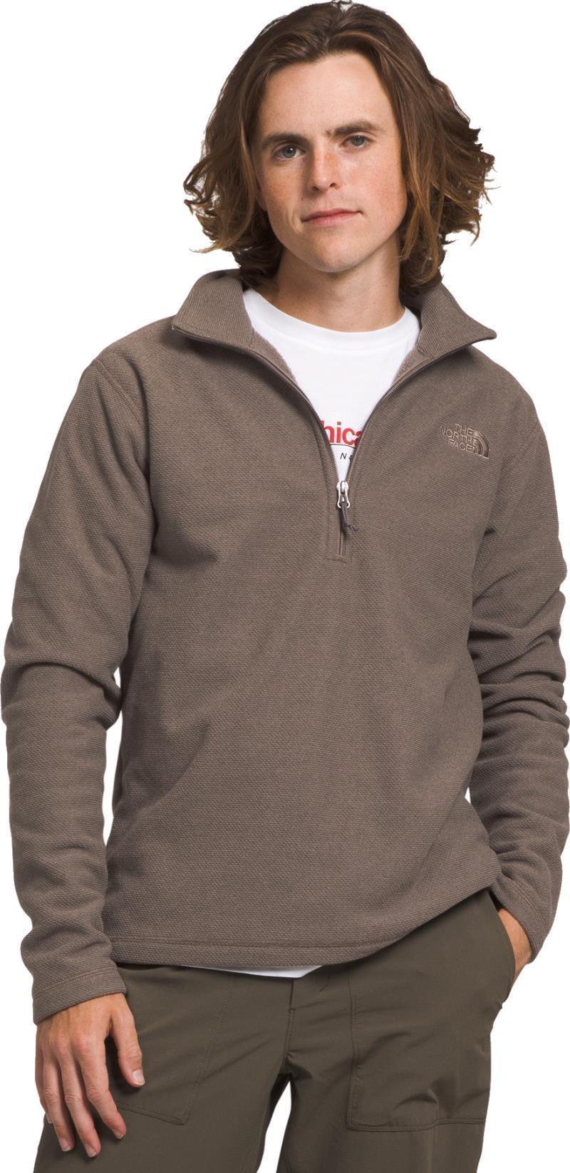 Textured Cap Rock 1/4 Zip - Mens - falcon brown 1