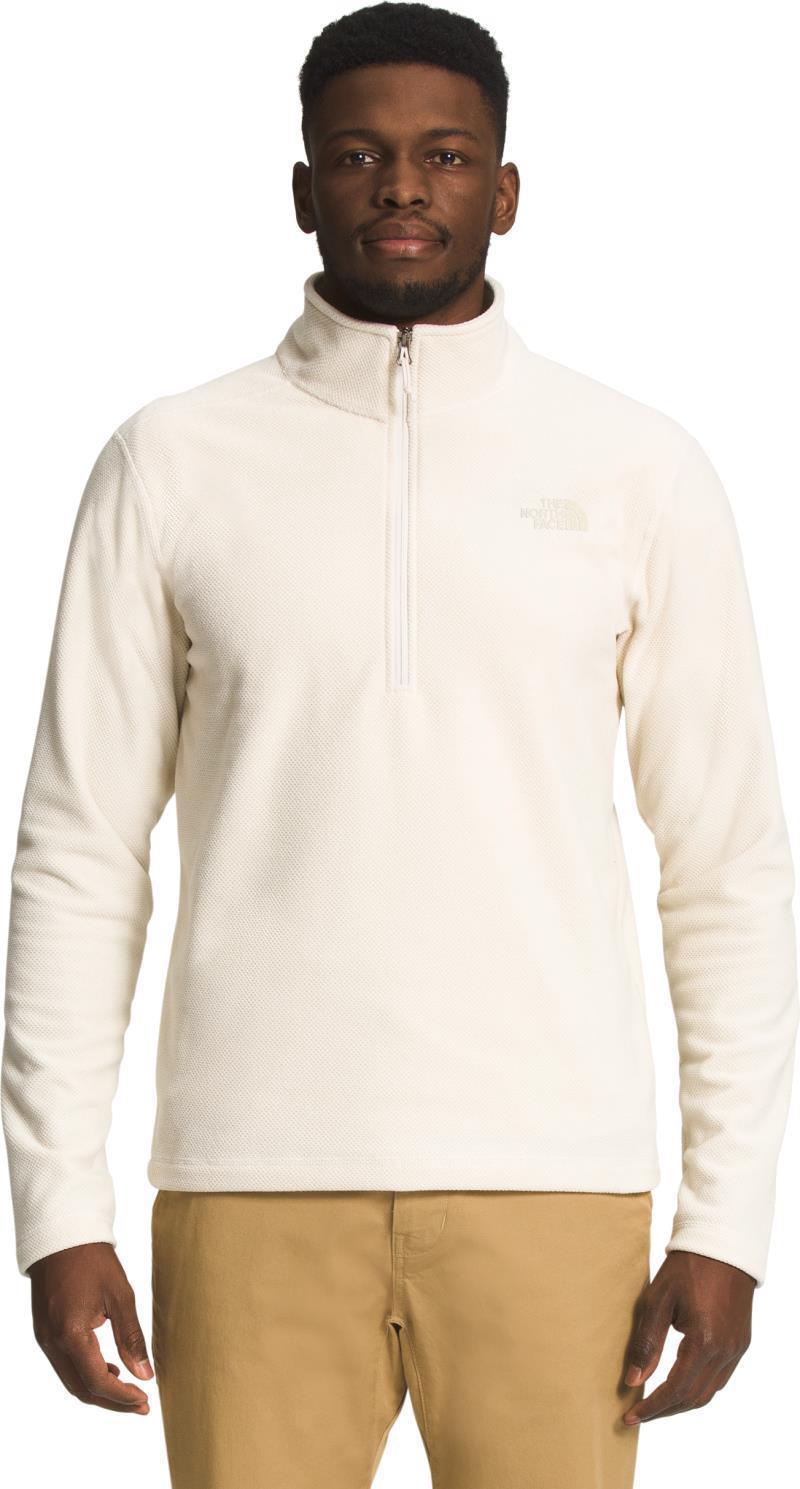 Textured Cap Rock 1/4 Zip - Mens - gardenia white 1