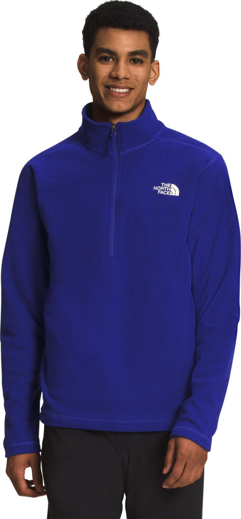 Textured Cap Rock 1/4 Zip - Mens - lapis blue 1