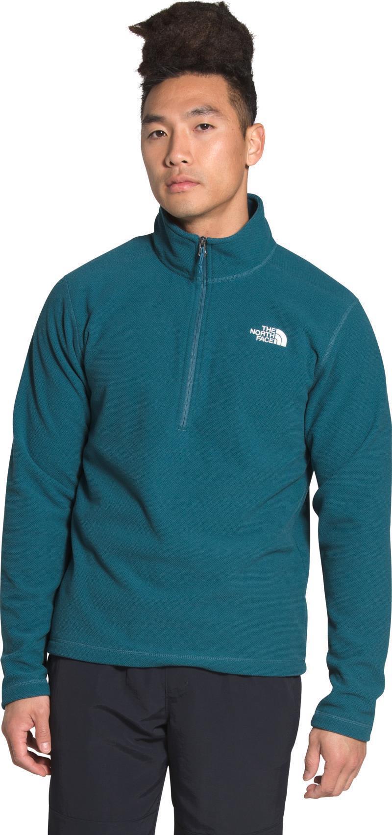 Textured Cap Rock 1/4 Zip - Mens - mallard blue 1