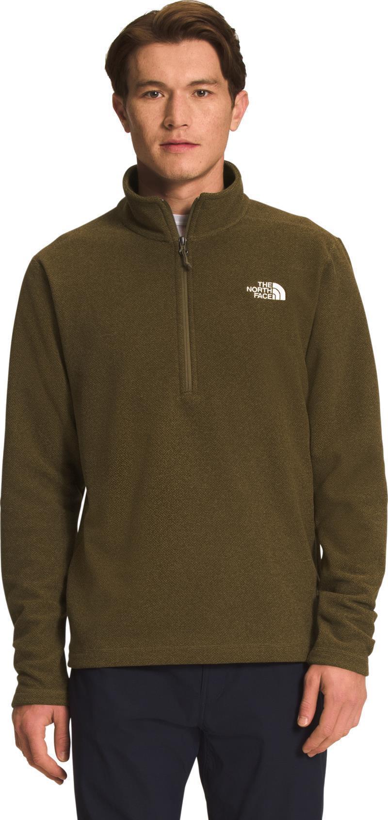 Textured Cap Rock 1/4 Zip - Mens - military olive 1