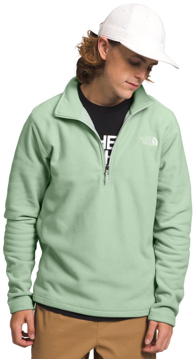 Textured Cap Rock 1/4 Zip - Mens - misty sage 1