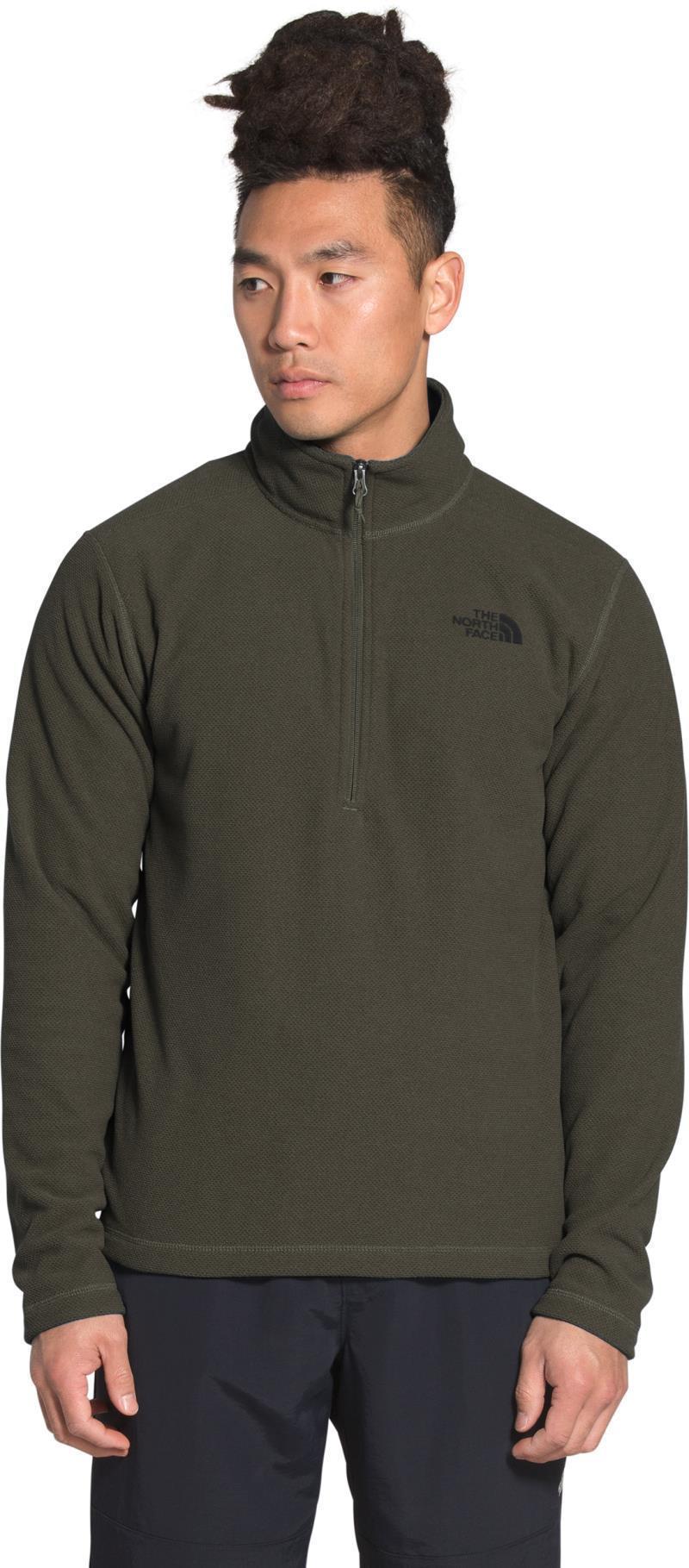 Textured Cap Rock 1/4 Zip - Mens - new taupe green 1