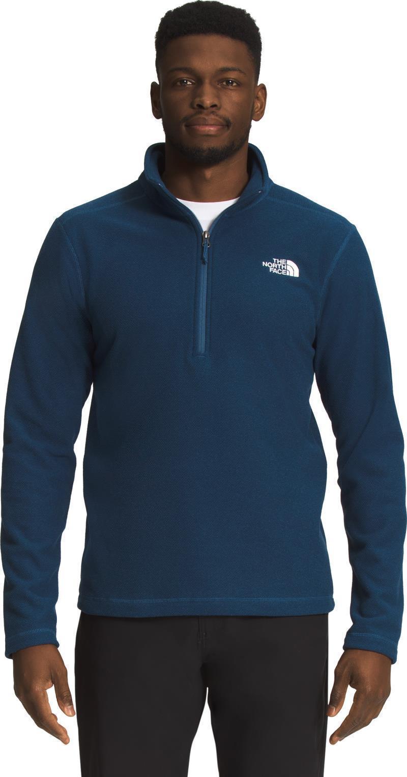 Textured Cap Rock 1/4 Zip - Mens - shady blue 1