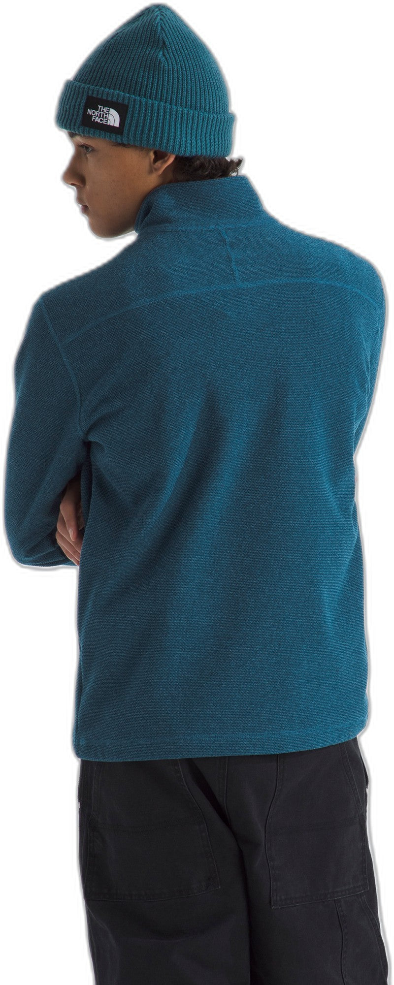 Textured Cap Rock 1/4 Zip - Mens - shady blue heather 1