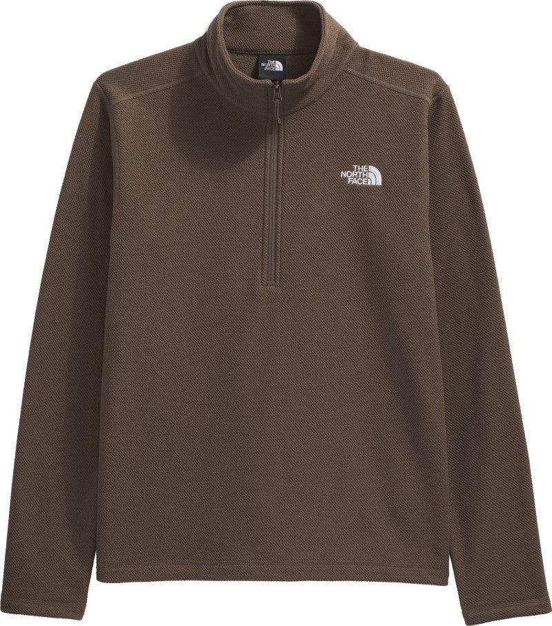 Textured Cap Rock 1/4 Zip - Mens - smokey brown heather 1