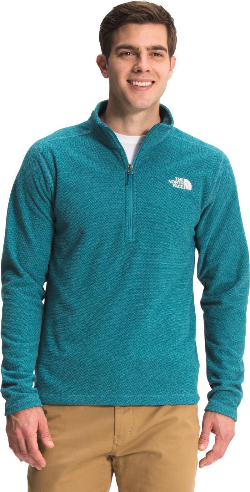 Textured Cap Rock 1/4 Zip - Mens - storm blue 1