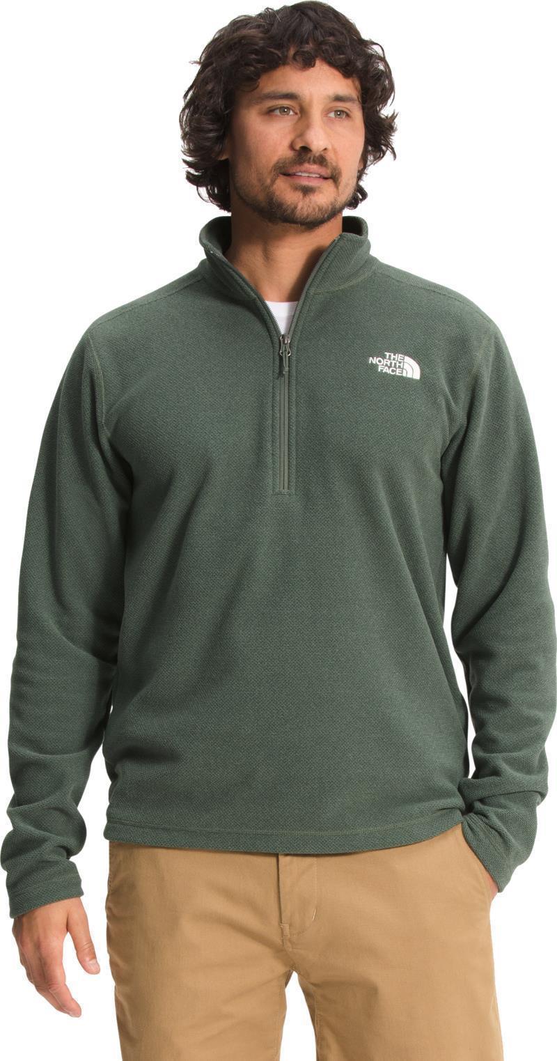 Textured Cap Rock 1/4 Zip - Mens - thyme 1
