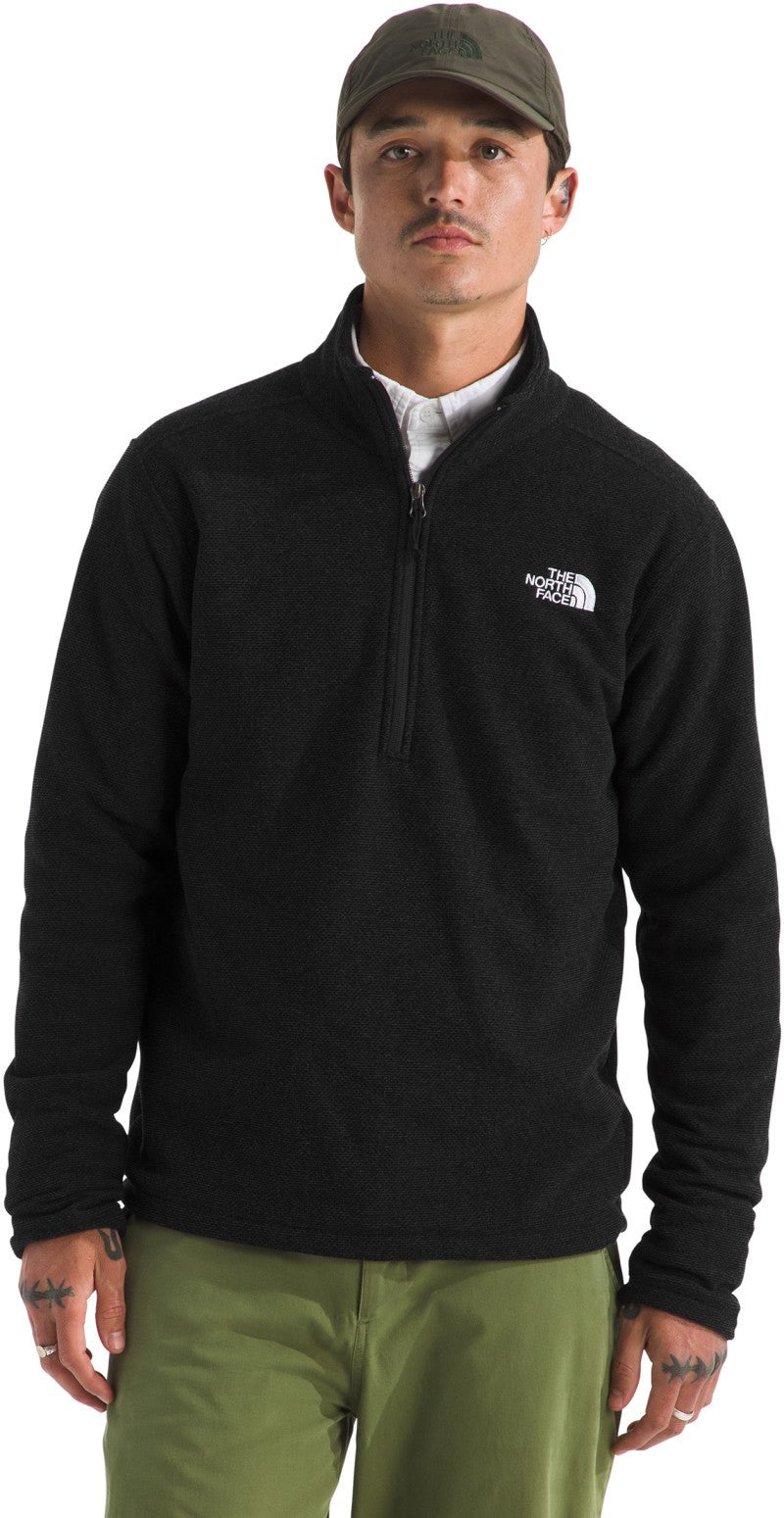 Textured Cap Rock 1/4 Zip - Mens - tnf black heather 1