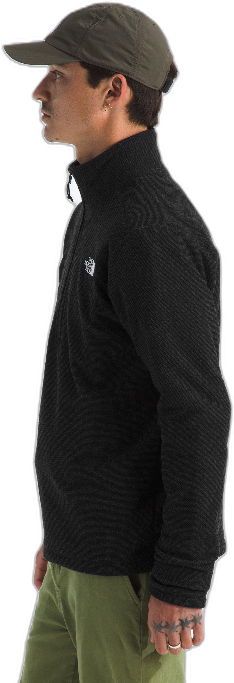 Textured Cap Rock 1/4 Zip - Mens - tnf black heather 1