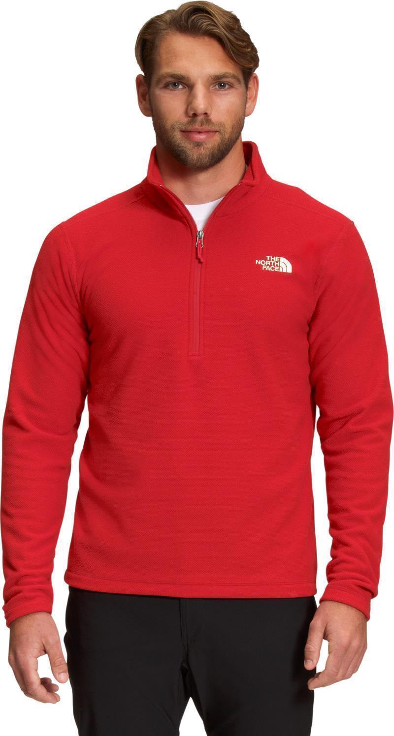 Textured Cap Rock 1/4 Zip - Mens - tnf red 1