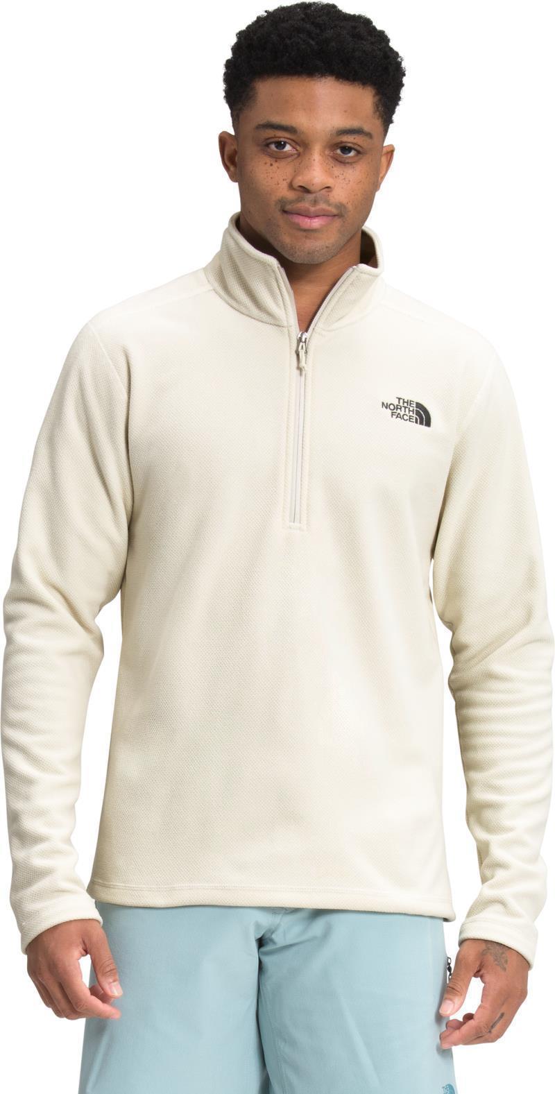Textured Cap Rock 1/4 Zip - Mens - vintage white 1