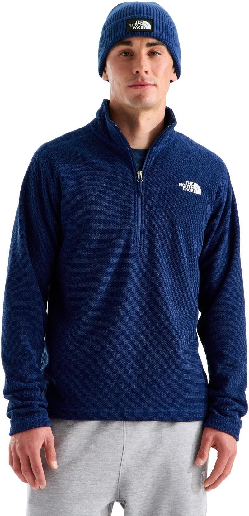 Textured Cap Rock Quarter Zip - Mens - bold blue heather 1