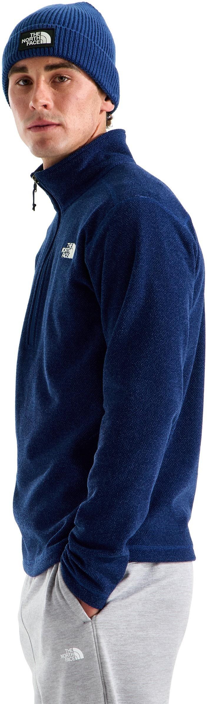 Textured Cap Rock Quarter Zip - Mens - bold blue heather 1