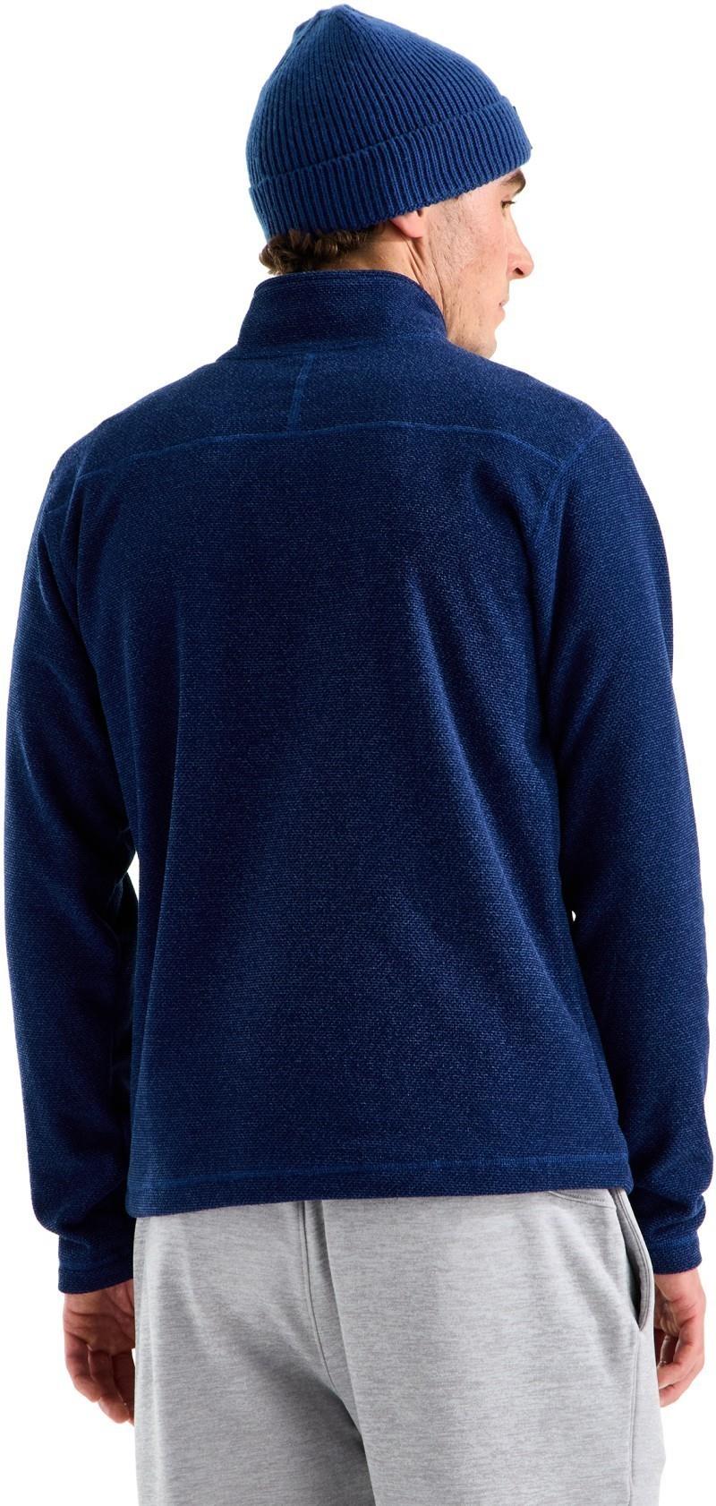Textured Cap Rock Quarter Zip - Mens - bold blue heather 1