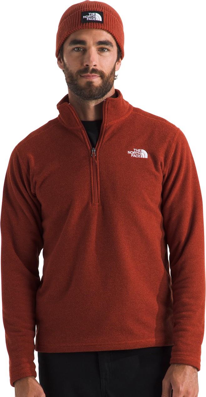 Textured Cap Rock Quarter Zip - Mens - iron clay heather 1