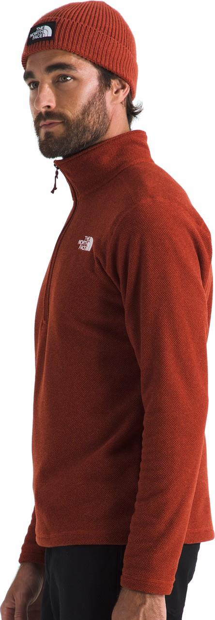 Textured Cap Rock Quarter Zip - Mens - iron clay heather 1