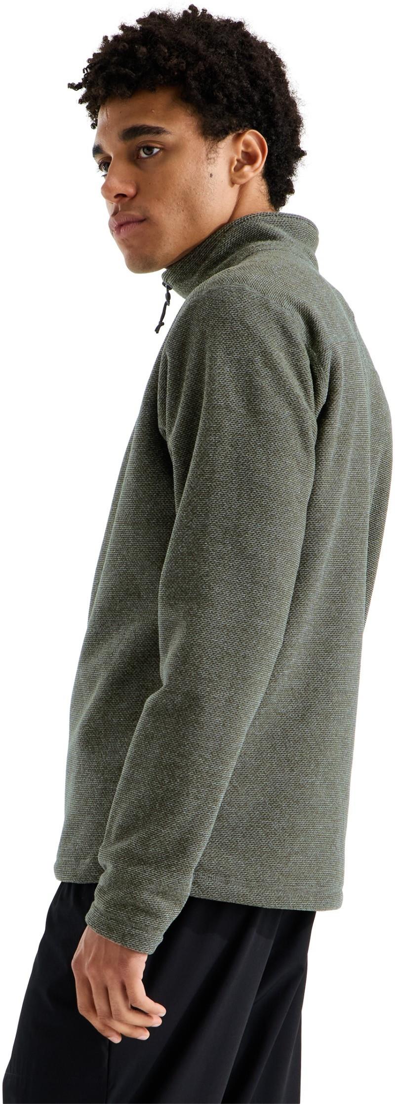 Textured Cap Rock Quarter Zip - Mens - new taupe green heather 1