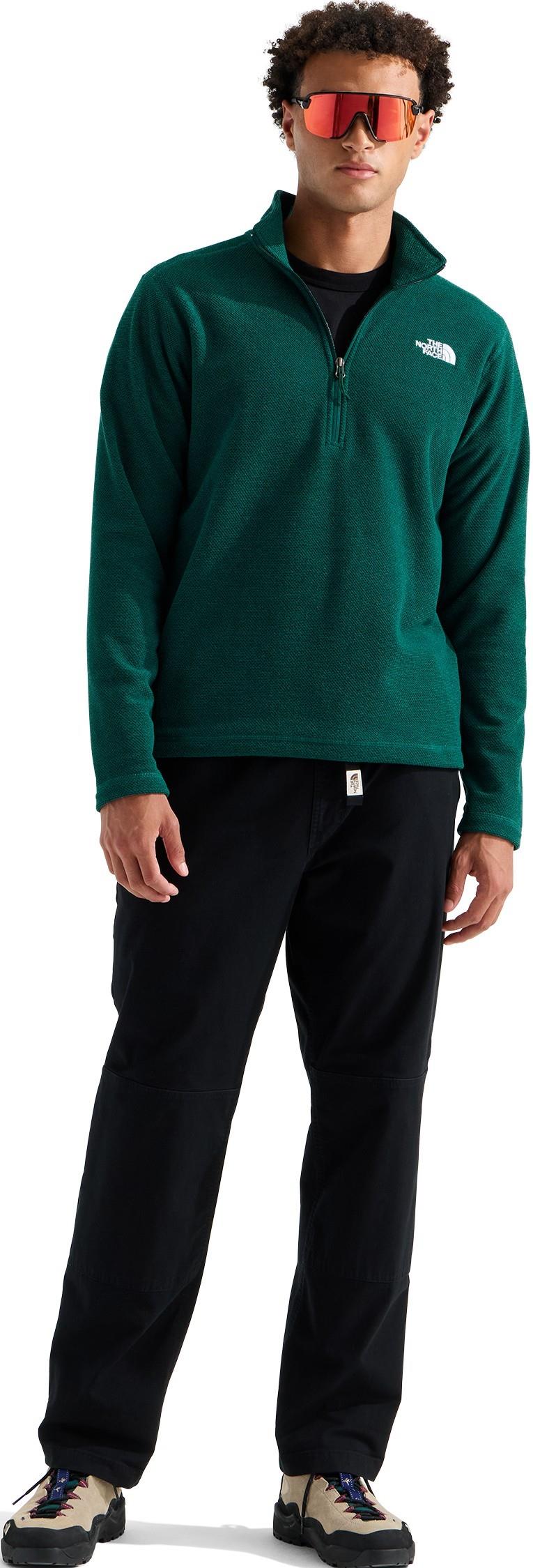 Textured Cap Rock Quarter Zip - Mens - pacific teal heather 1
