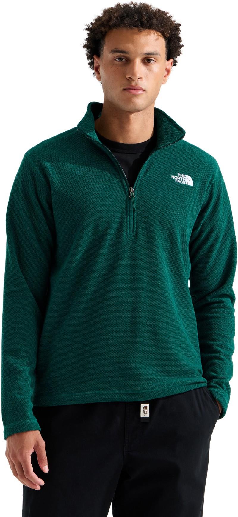 Textured Cap Rock Quarter Zip - Mens - pacific teal heather 1