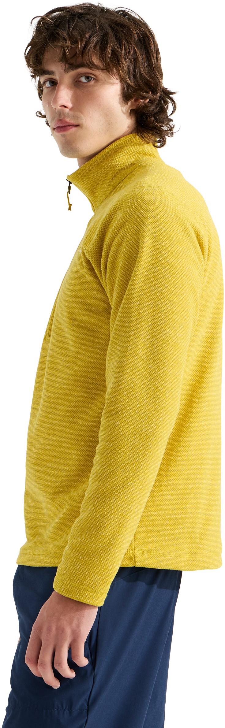 Textured Cap Rock Quarter Zip - Mens - pigment yellow heather 1
