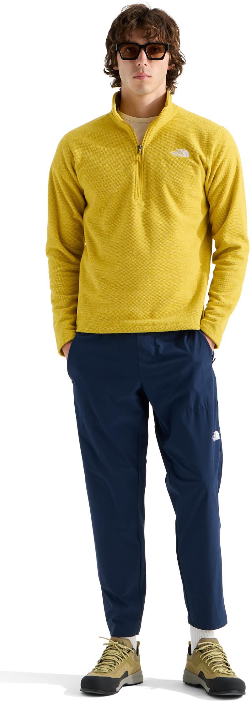 Textured Cap Rock Quarter Zip - Mens - pigment yellow heather 1