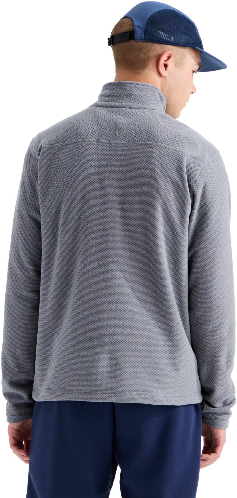 Textured Cap Rock Quarter Zip - Mens - smoked pearl heather 1