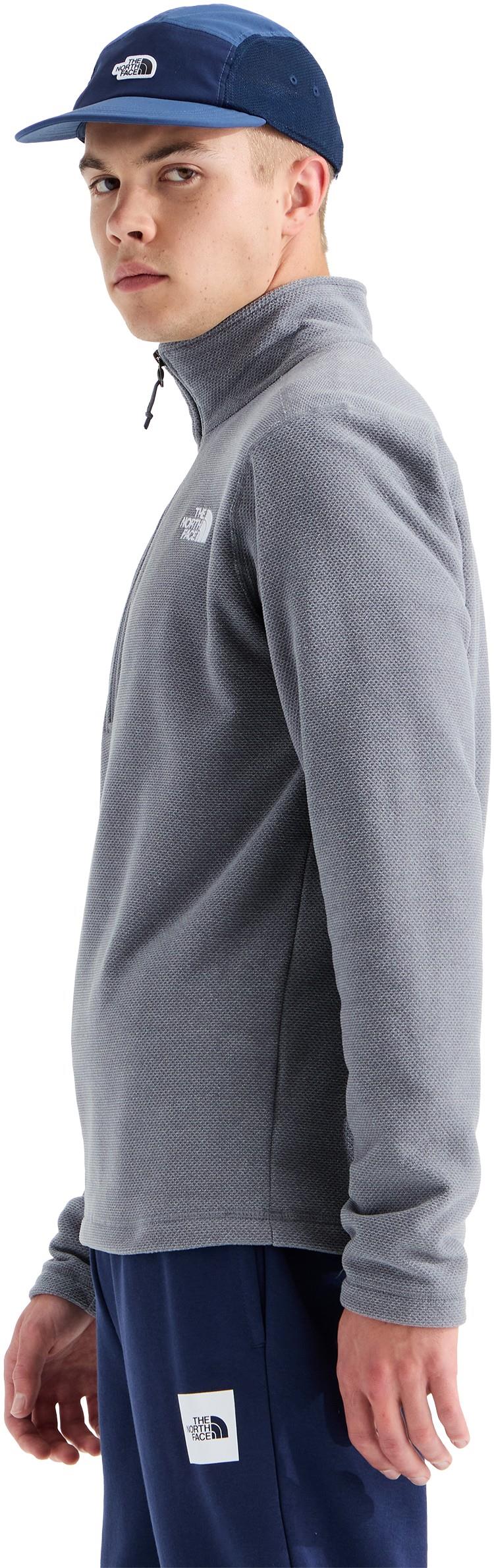 Textured Cap Rock Quarter Zip - Mens - smoked pearl heather 1