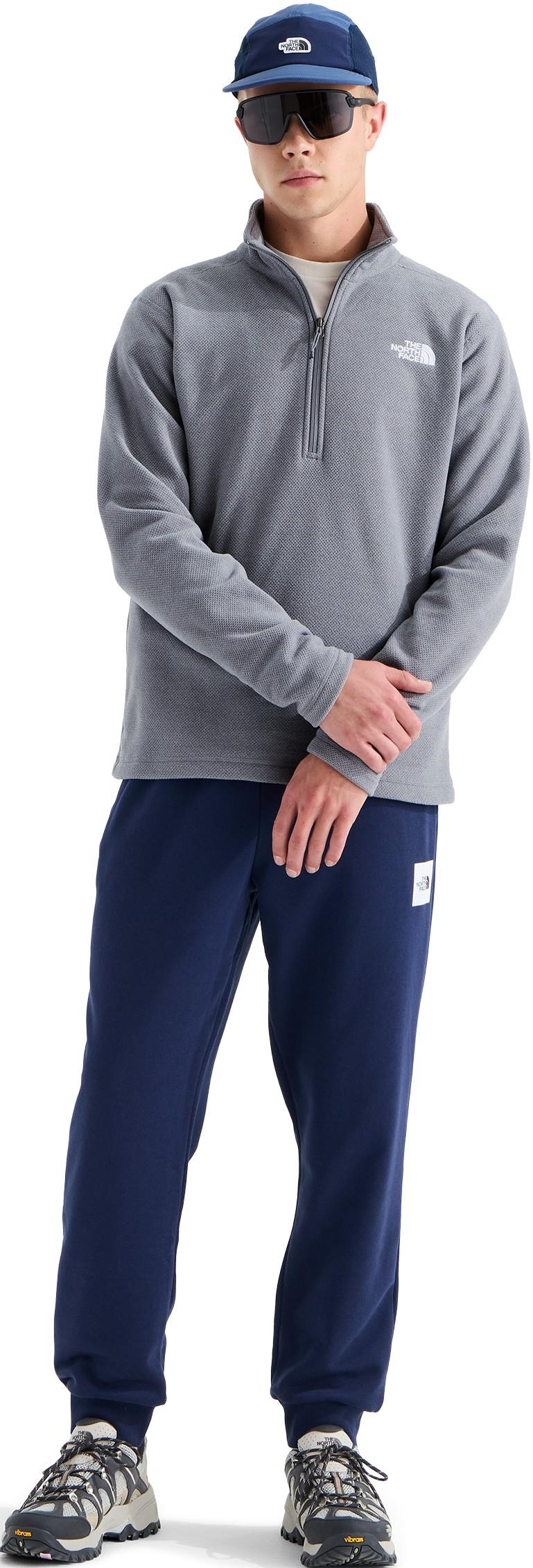 Textured Cap Rock Quarter Zip - Mens - smoked pearl heather 1