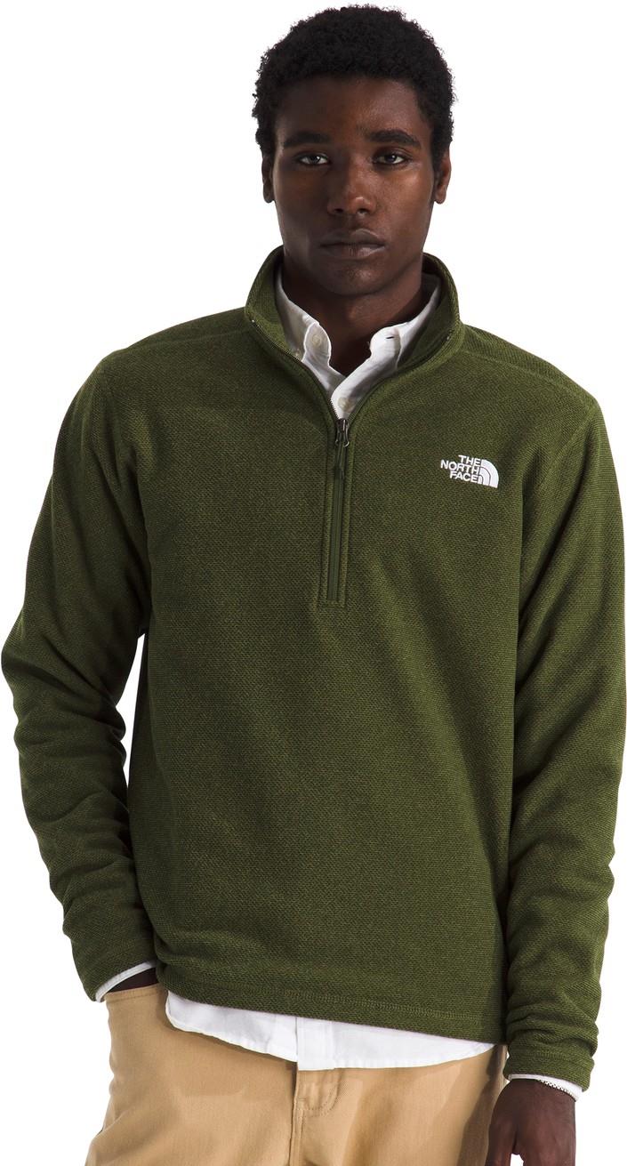 Textured Cap Rock Quarter Zip - Mens - woodland green heather 1