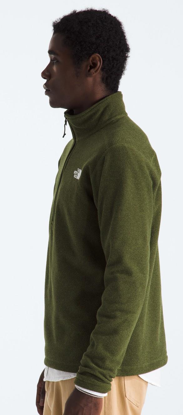 Textured Cap Rock Quarter Zip - Mens - woodland green heather 1