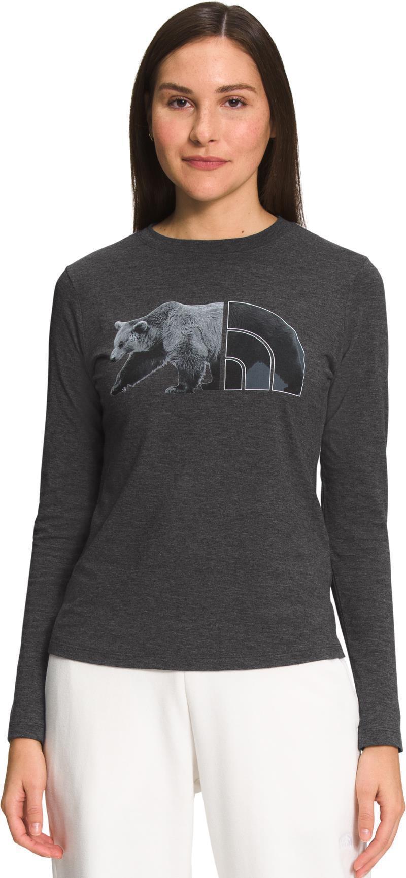 Tri-Blend Bear LS Tee - Womens - TNF Black Heather / TNF Black 1