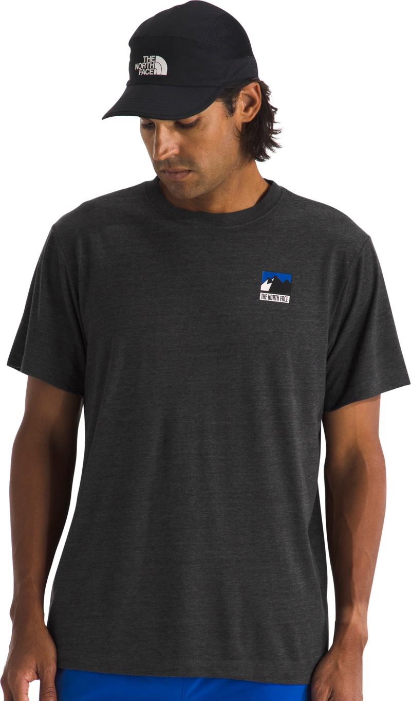 Tri-Blend Mountain Logo SS Tee - Mens - tnf dark grey white heather 1