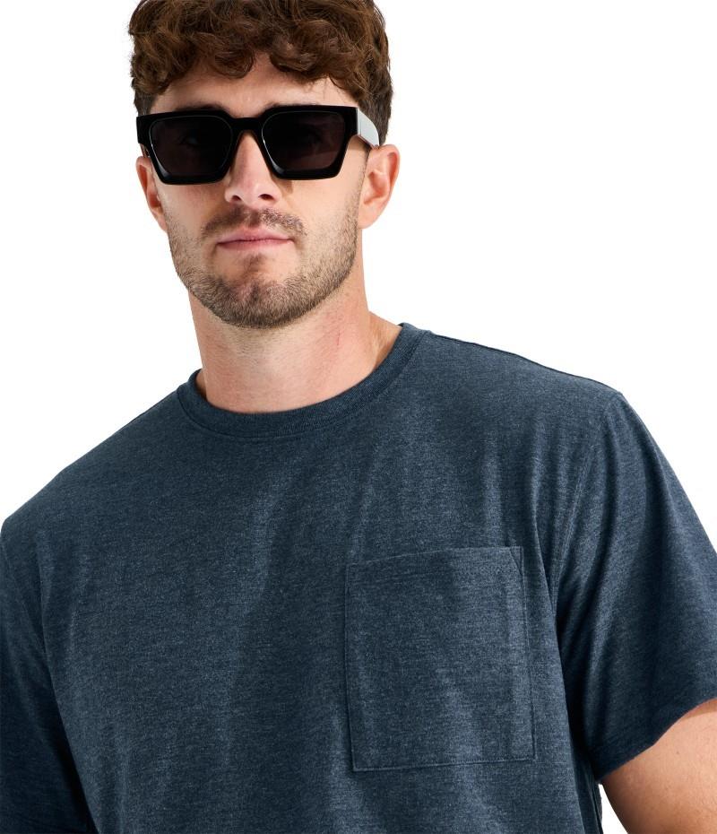 Tri-Blend Pocket SS Tee - Mens - summit navy white heather 1