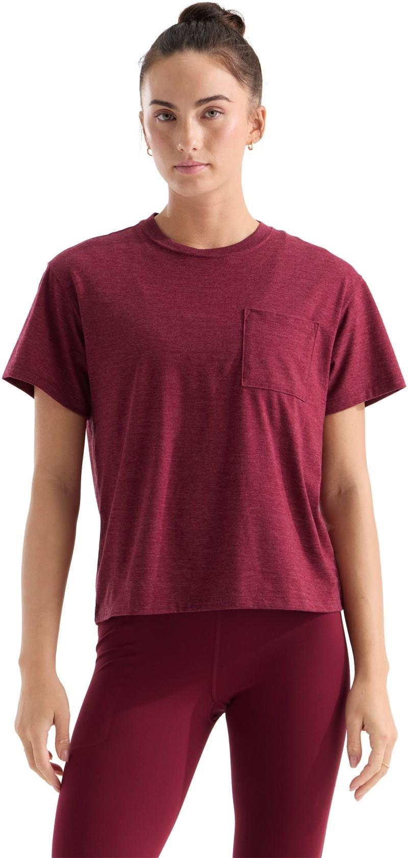 Tri-Blend Pocket SS Tee - Womens - burgundy crush white heather 1