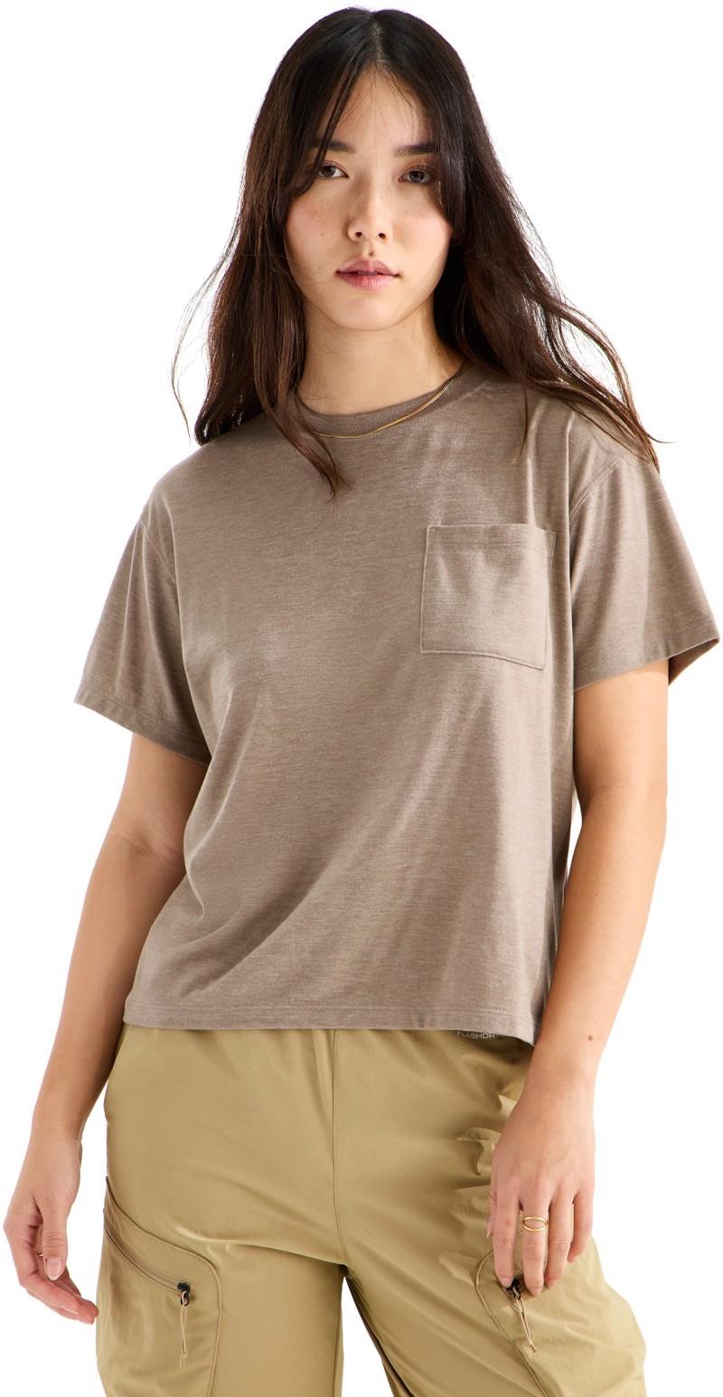 Tri-Blend Pocket SS Tee - Womens - garnet white heather 1